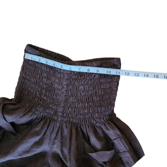 Brown cotton wide leg pant - Picture 5 of 7